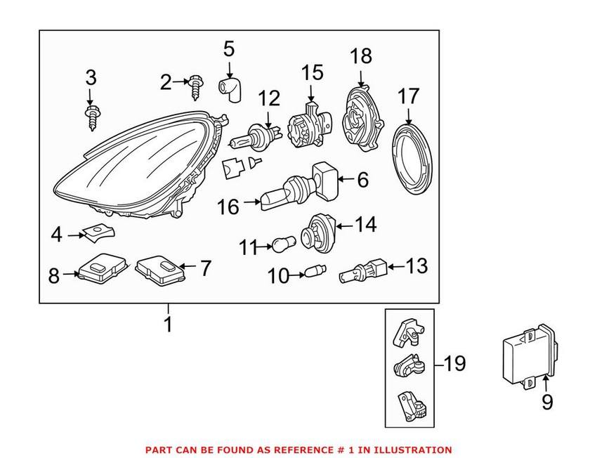 Mercedes Headlight Assembly - Driver Side (Xenon) 1718204161